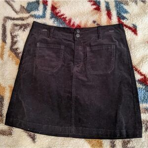 Black Corduroy A-line Skirt Sz 7